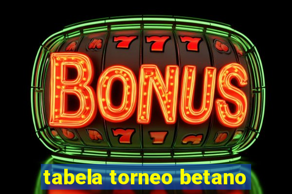 tabela torneo betano